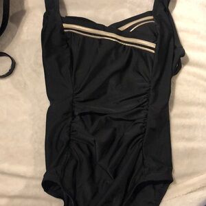 Simon Chang black/gold swimsuit 10D